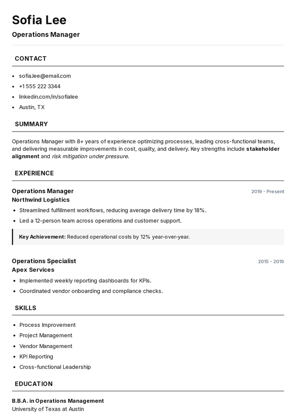 ATS-Friendly Resume