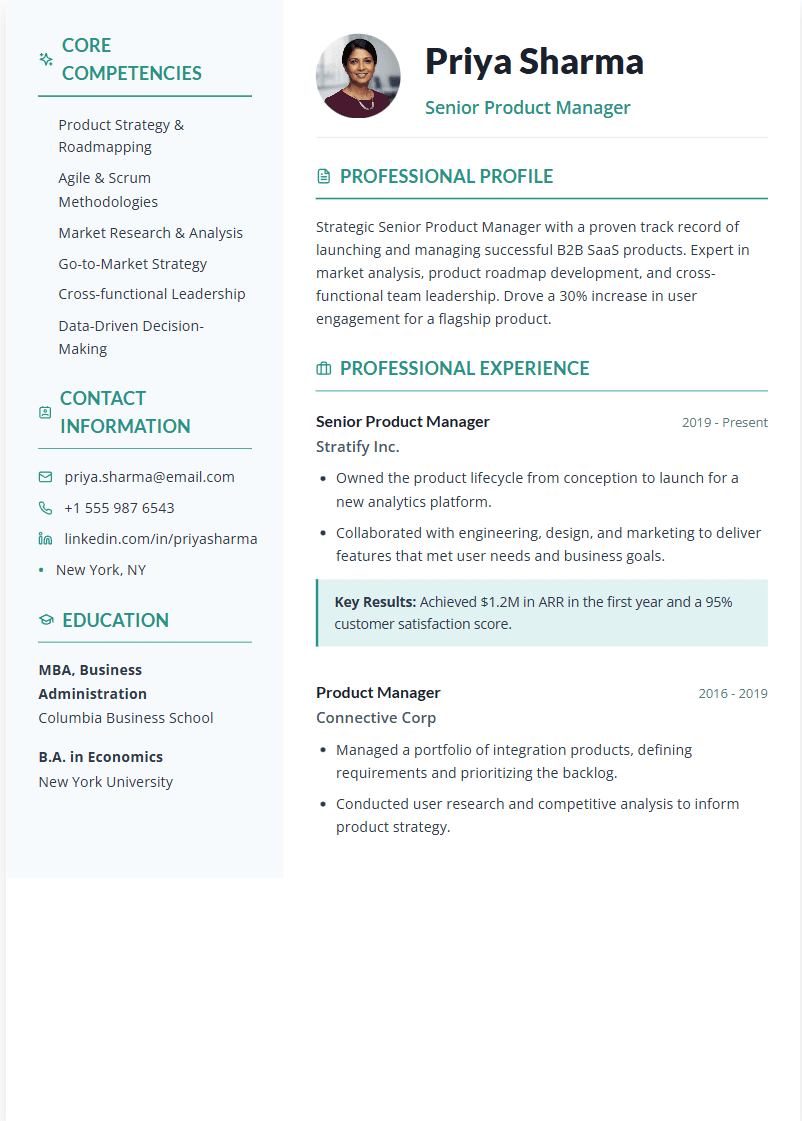 Preview of Clean Business CV